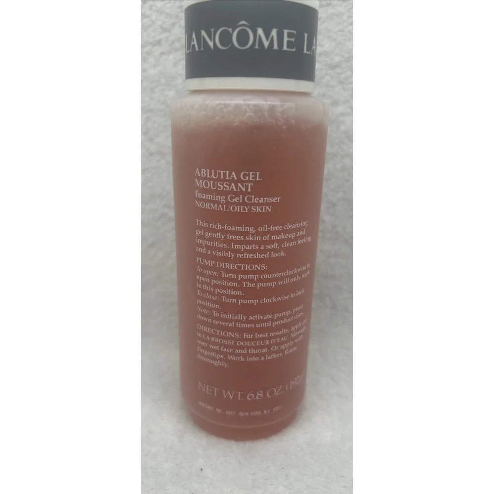 NEW Lancôme Ablutia Geo‎ Moussant Foaming Gel Cleanser, 6.8 Oz PUMP (READ)